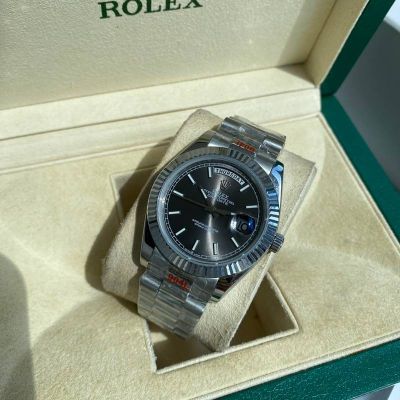 ROLEX Day-date 904L Steel 8205 Movement 41MM Dark Grey Watch